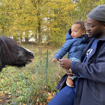 baby schrik van paard